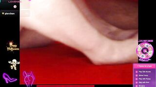 Enchanting Feet Play: Red Nails and Sensual Touch - 379