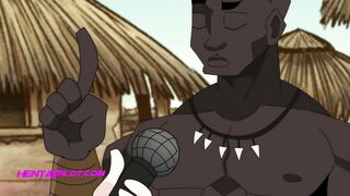 Big Boobs Reporter Visit's BBC Massive Cock Tribe - Cartoon Porn Parody