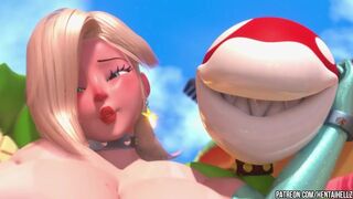 FUTA Milf cumming from deepthroat blowjob 3D animation