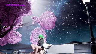 Riding on Public bench -Tatsumaki - 3D - 4K