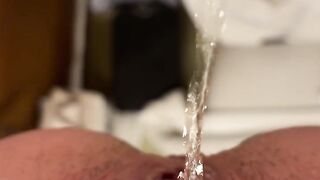 Piss Slut pissing in sink before shower!