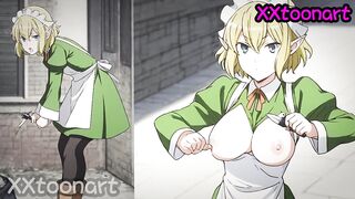 Danmachi Hentai art - Dungeon Ryuu Lion (リュー・リオン) blowjob